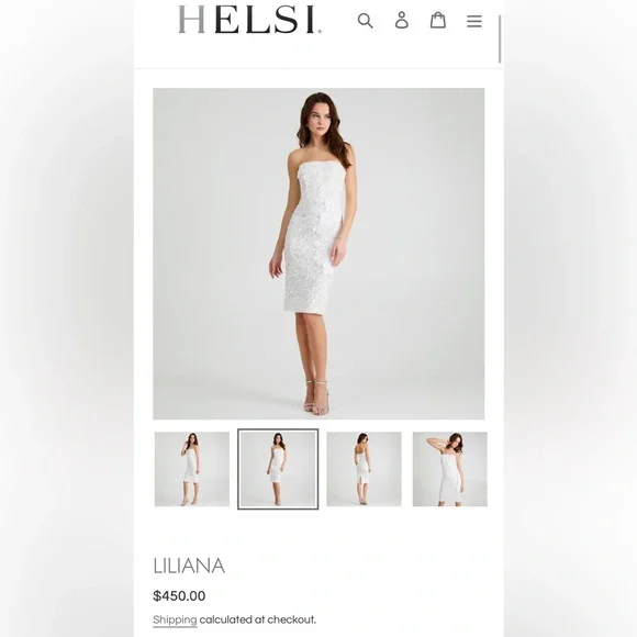 Helsi Strapless White Floral Dress - Picture 3 of 10